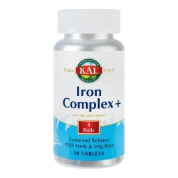 Iron Complex+ 30 tablete - cresterea absorbtiei, metabolismului, si transportului de fier in organism